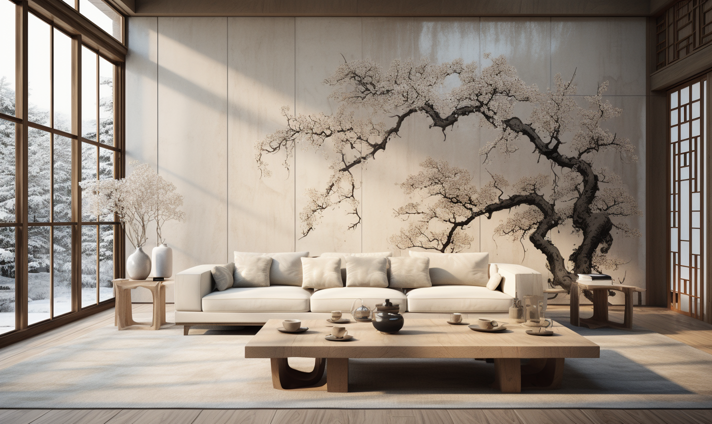 amitm modern Japanese interior design with Japanese art wallpa 60989f77 2ef3 443d 85d7 5bce9bbe3903 pattern design