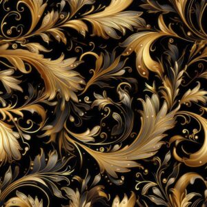 Luxurious Gold Filigree Design for Sale Seamless Pattern