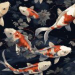 Zen Koi Fish Serenity Seamless Pattern