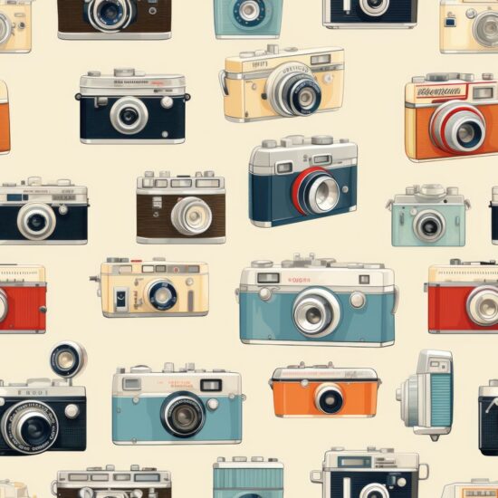 Vintage Camera Wonderland Seamless Pattern