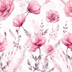 Floral Watercolor Cupid Arrows Delight Seamless Pattern