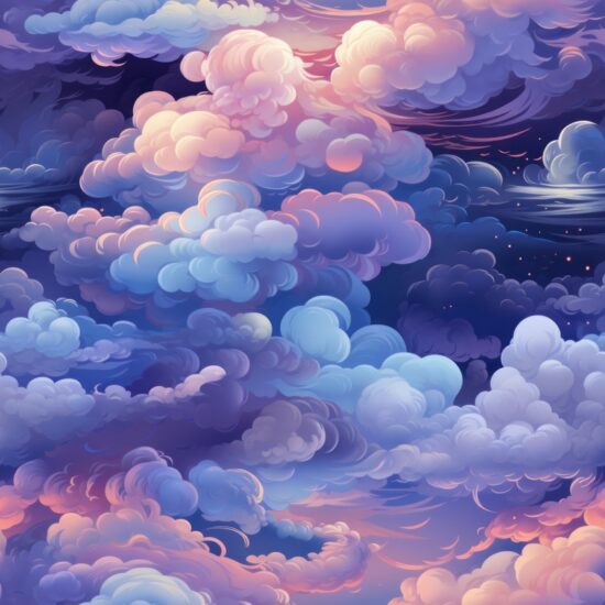 Whimsical Sky Dreams Seamless Pattern