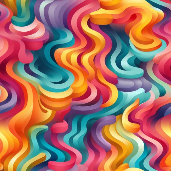 Mind-Bending Psychedelic Illusion Design Seamless Pattern