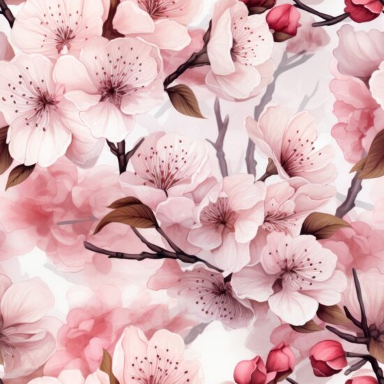 Zen Blossom Fantasia Seamless Pattern