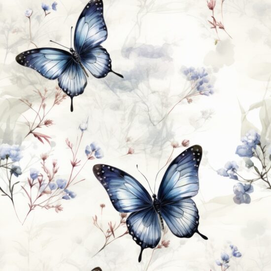 Exquisite Zen-Inspired Butterfly Design Seamless Pattern