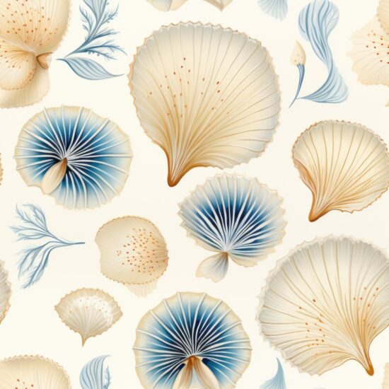Coastal Seashell Delight Seamless Pattern