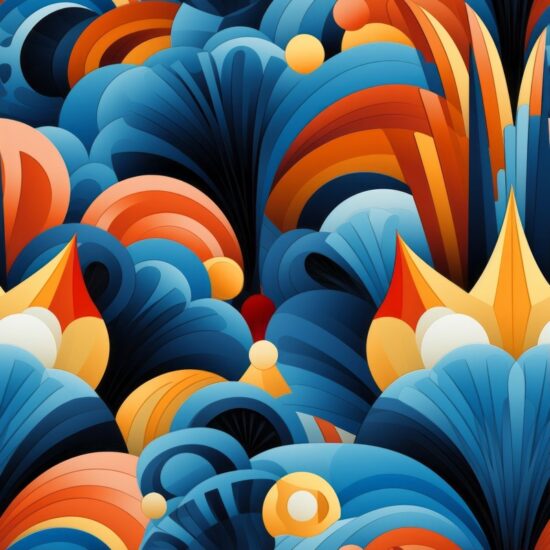 Kaleidoscopic Surreal Illusion Pattern Seamless Pattern