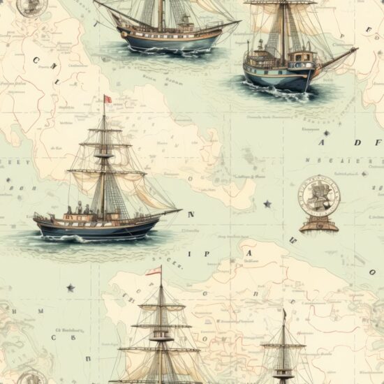 Vintage Nautical Anchors - Seamless Pattern Seamless Pattern