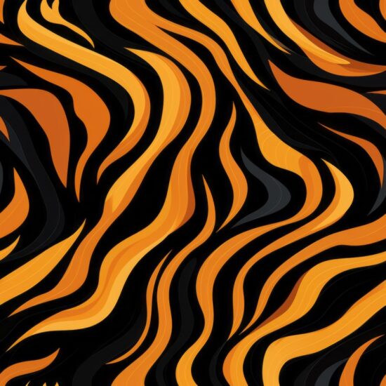 Safari-Inspired Tiger Stripes Pattern Seamless Pattern