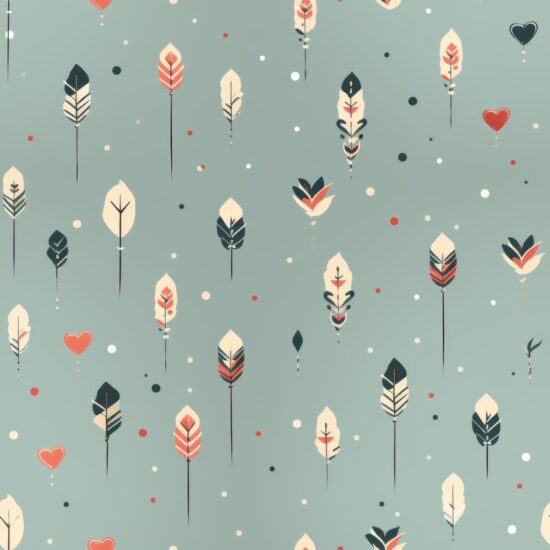 Captivating Love Arrows - Romantic Vintage Seamless Pattern