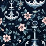 Anchors Away: A Stylish Navy Blue Design Seamless Pattern