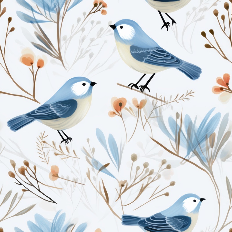 Whimsical Avian Dreams Seamless Pattern