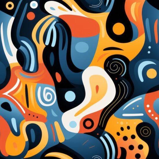 Abstract Fusion Contemporary Motifs for Designers Seamless Pattern