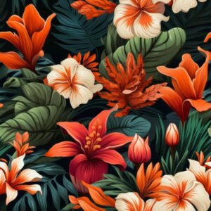 Botanical Paradise: Tropical-Inspired Pattern Seamless Pattern