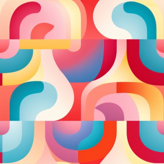 Artistic Abstractions - Colorful Modern Minimalist Patterns Seamless Pattern
