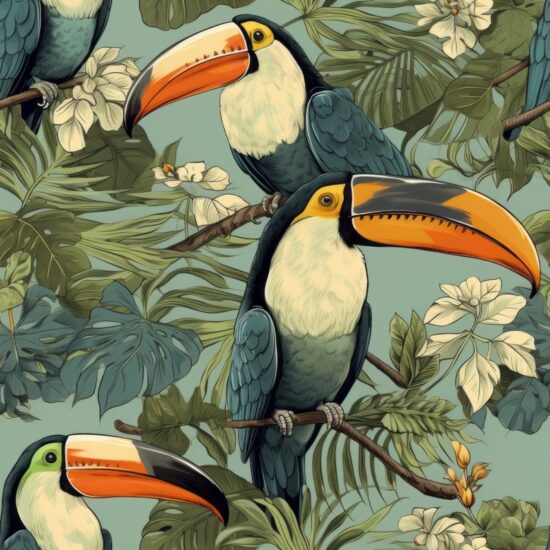 Toucan Paradise - Lush Green Delight Seamless Pattern