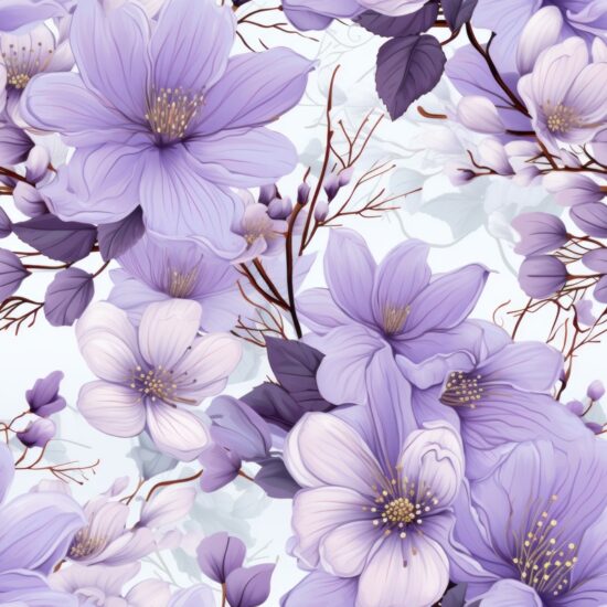 Lavender Delight: Exquisite Floral Bouquet Seamless Pattern