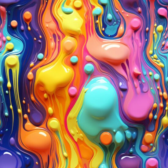 Abstract Slime Delight - Modern Art Seamless Pattern