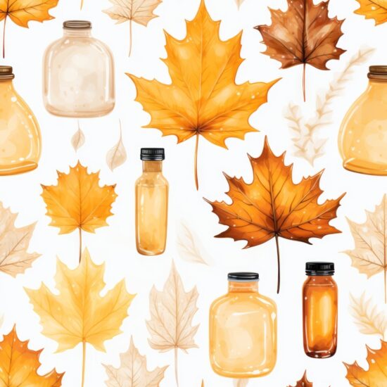 Ambericious Maple Treasures Seamless Pattern