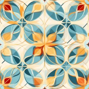 Architectural Floral Kaleidoscope Seamless Pattern