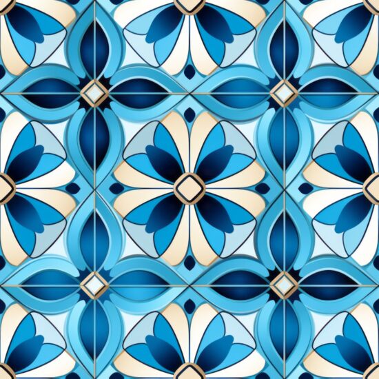 Architectural Harmony: Kaleidoscopic Symmetry Seamless Pattern