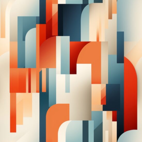 Architectural Harmony: Modern Collage Design Seamless Pattern