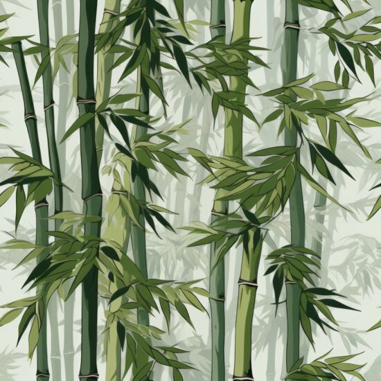 Bamboo Bliss: Zen Forest Harmony Seamless Pattern