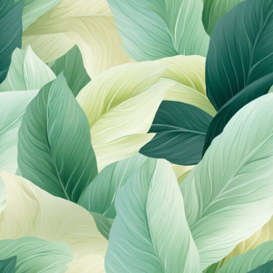 Banana Leaf Elegance in Petal Gradient Seamless Pattern