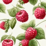 Berry Delight Watercolor Raspberry Pattern Seamless Pattern