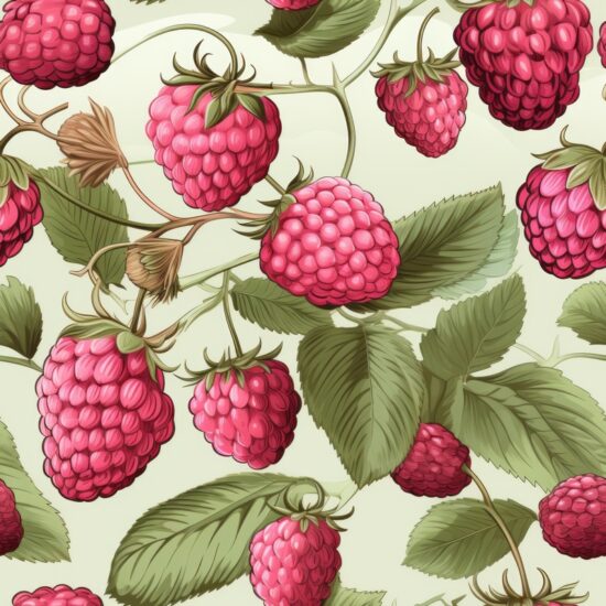 Berrylicious Raspberry Delight Pattern Seamless Pattern