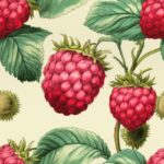Berrylicious Watercolor Raspberry Delight Seamless Pattern