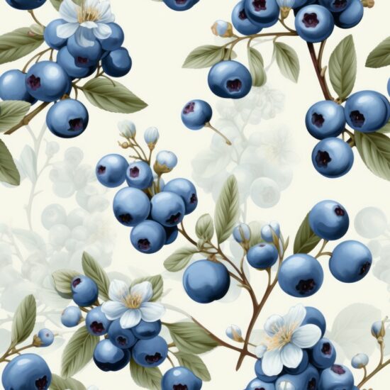 Blueberry Bliss: Subtle Berry Delight Seamless Pattern