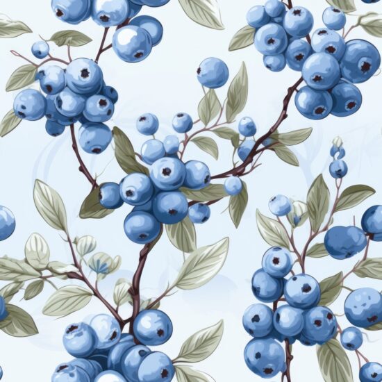 Blueberry Fields: Subtle Berry Delight Seamless Pattern