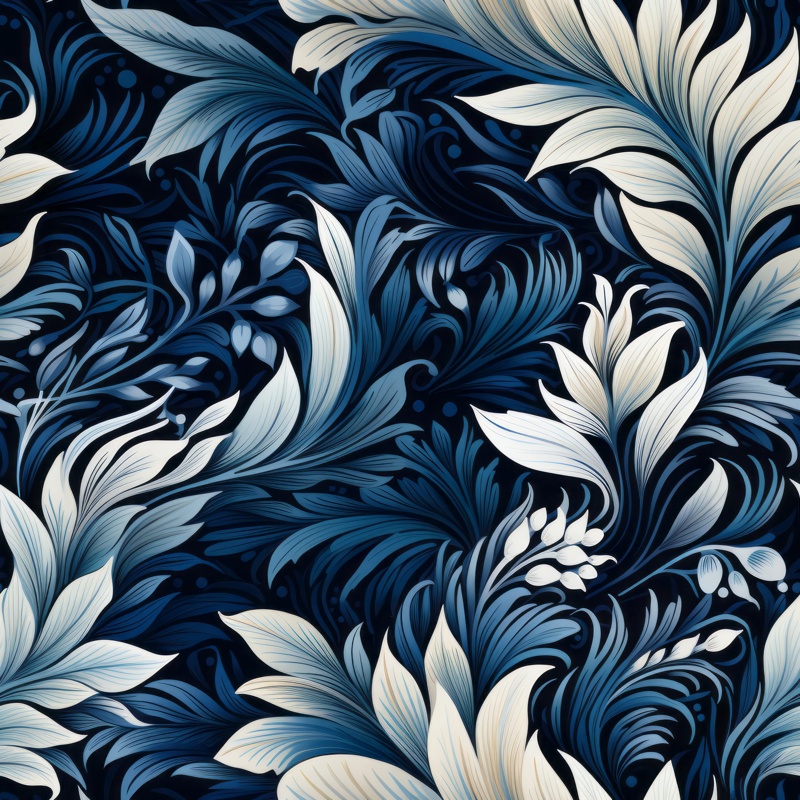 Botanical Bliss: Stipple Brush Floral Seamless Pattern