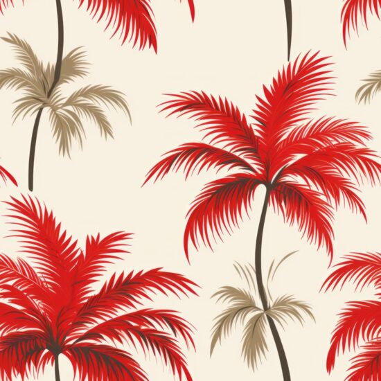 Botanical Breeze: Minimalistic Palm Tree Seamless Pattern