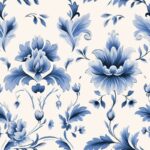 Botanical Damask: Floral Elegance Square Seamless Pattern