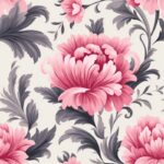 Botanical Elegance: Minimalistic Floral Damask Seamless Pattern