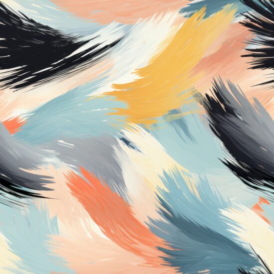 Charcoal Brush Subtle Colors Modern Art Seamless Pattern