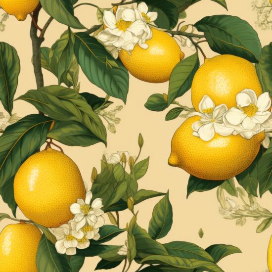 Citrus Renaissance Delight Seamless Pattern