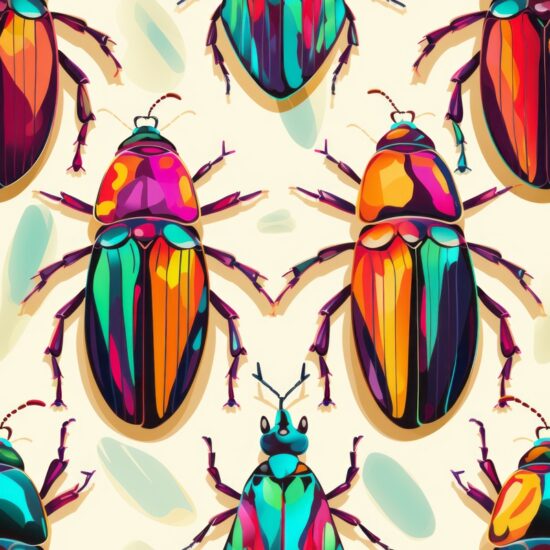 Cockroach Colony Vibrance Seamless Pattern