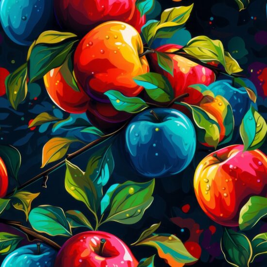 Colorful Apple Delight Seamless Pattern Seamless Pattern