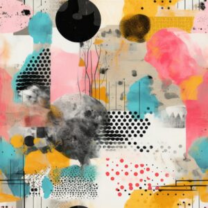 Contemporary Collage Print Seamless Pattern