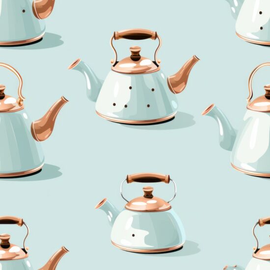 Copper Kitchen Pottery Pattern Seamless Pattern