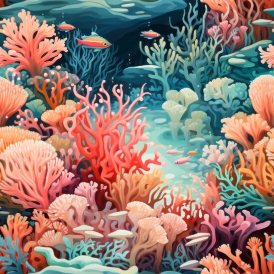 Coral Reef Symphony Seamless Pattern