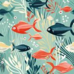 Coral Zen: Reef Fish & Floral Seamless Pattern