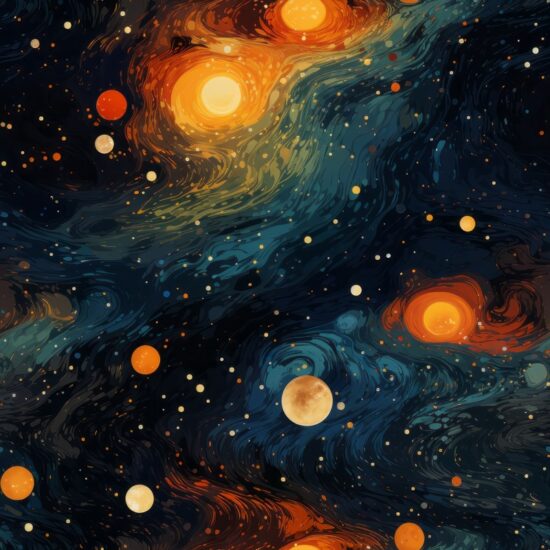 Cosmic Space Odyssey Seamless Pattern