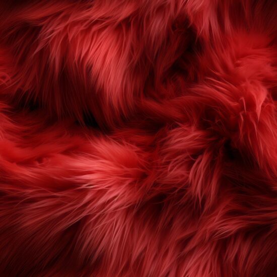 Cozy Red Fur Texture Pattern Seamless Pattern