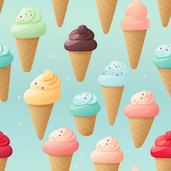 Creamy Delicious Delights Seamless Pattern