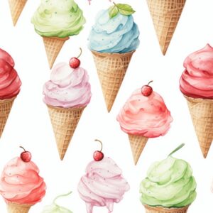 Creamy Frozen Delight Seamless Pattern