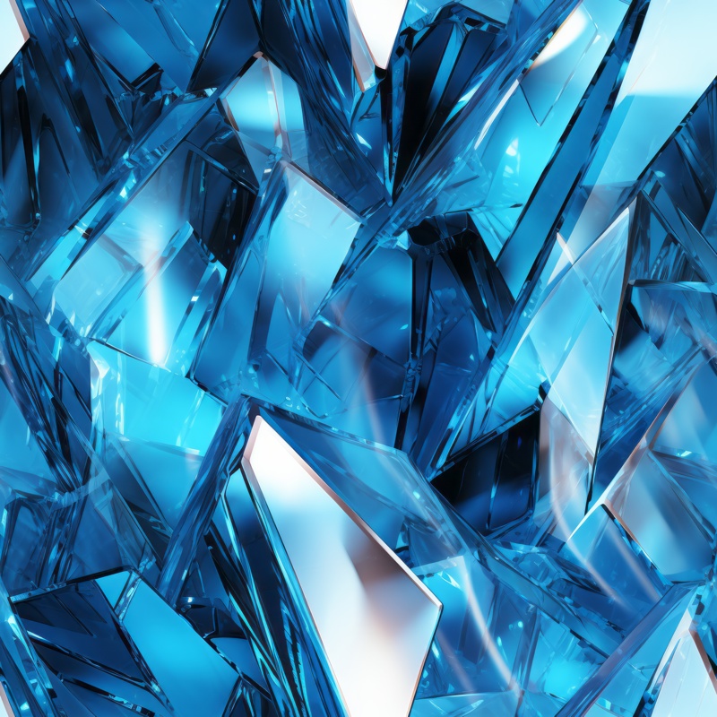 Crystal Blue Gemstone Accessories Seamless Pattern